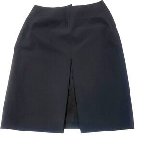 Rene Lezard Black Pencil Skirt Career Office Wear Knee Length Black 10 Nwot